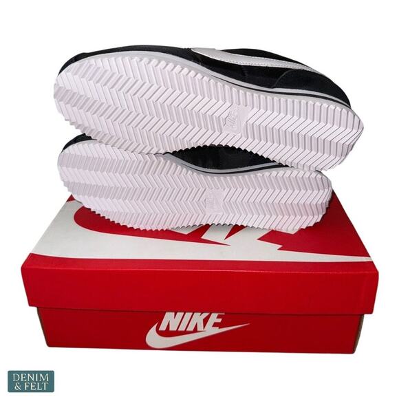 Nike Cortez Textile Black White Sneakers Women’s 7.5 Running Heritage Shoe NEW - Picture 13 of 14